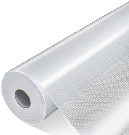 Dexpally Tappetino Per Cassetto, 45cm x600 cm Tappetino Antiscivolo Per Cassetto Da Cucina, Tappetino Per Cassetto Non Adesivo, Eva Trasparente Per Armadi Da Cucina E Scaffali