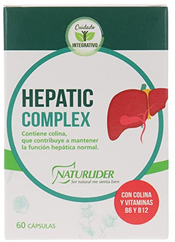 Naturlider - Hepatic Complex, Suplemento de Complejo Hepático con Colina - 60 Cápsulas