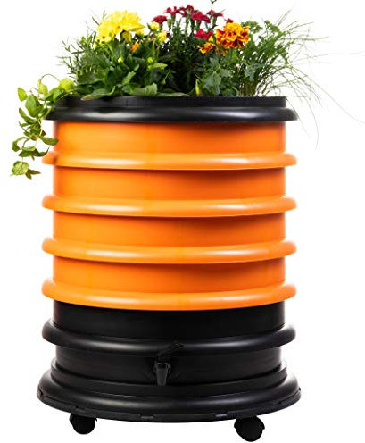 WORMbox | Wormery Worm Farm composter 4 Orange Trays + Planter | 64 liters | Organic Waste Compost, make your Worm Castings