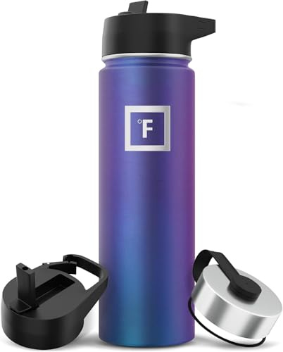 IRON °FLASK Insulated Water Bottle with Straw - 650/950/1200/1800 ml - Leakproof Double-Walled Stainless Steel Metal Drink Flask BPA-Free - Sports Travel Gym Camping Hiking Kids