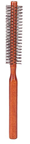 Rund hårborste, Styling Hårborste Curling Roller, Liten Träborste Unisex för Föning Hemmabruk