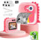 TOYOGO Sofortbildkamera für Kinder, Digitalkamera zum Drucken, 2,4 Zoll Bildschirm, Video 1080P & 24 MP Dual-Linse, 32G SD Karte, Geschenk für Geburtstag und Weihnachten (Rosa)