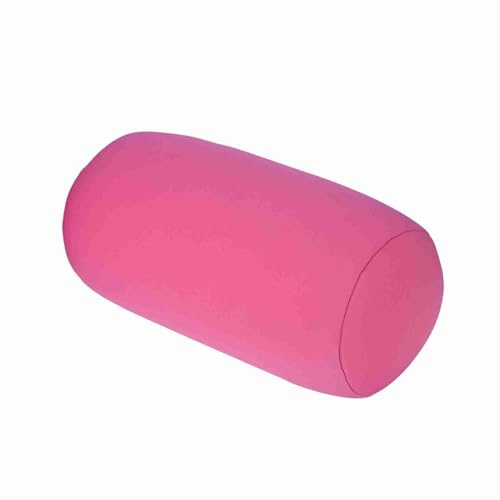 EVTSCAN Micro Mini Microbead Back Cushion Roll Pillow Travel Home Sleeping Neck Support Pink