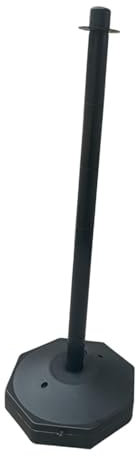 Perfeclan 85cm Traffic Cone Barrier Warning Pile Garage Caution Sign Crowd Control Parking Barrier Street Pole for Construction Roads, Black