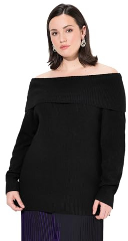 Ulla Popken Donna Maglione Nero 50+