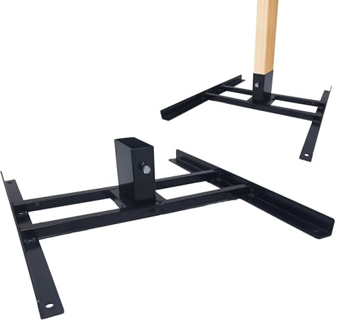 YUEYIN Target Stand Base for AR500 Steel Shooting Targets, Compatible with 2x4 Wooden/Steel Posts, Metals, H-Shape, Black
