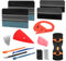 AiQInu Kit Vinilo Herramientas Película para Coche Kit, 27pcs Herramientas de Lámina con raspadores de Fieltro、Cuchillo de Precisión y 5 Cuchillas de Repuesto, Herramienta de Corte de Bordes
