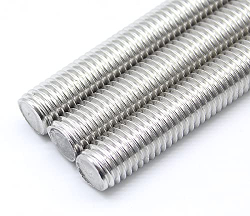 Varilla y espárragos totalmente roscados, Pernos prisioneros de acero inoxidable M6/M8 en tono plateado, 7 longitudes opcionales, M8 x 30