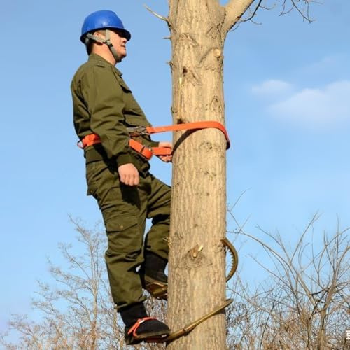 Estacas ajustables para trepar árboles, equipo de escalada portátil de acero al carbono para trabajar en árboles y recoger frutas,
