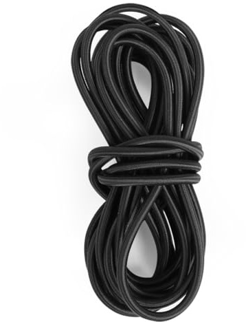 NUTKIT Elastiskt rep 6mm × 10m, elastiskt gummirep, svart spännrep, expanderande rep för släpvagn, presenning, armband, bläckfiskspännare, markis, etc.