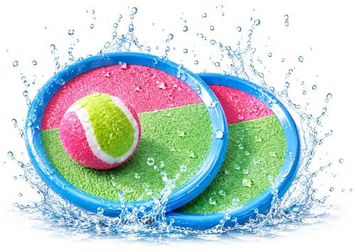 TK Gruppe Timo Klingler Lot de 2 jeux de balle pour enfants et adultes – Jeu de plage & jeu de lancer – Pour filles et garçons – Jeu de capture parfait