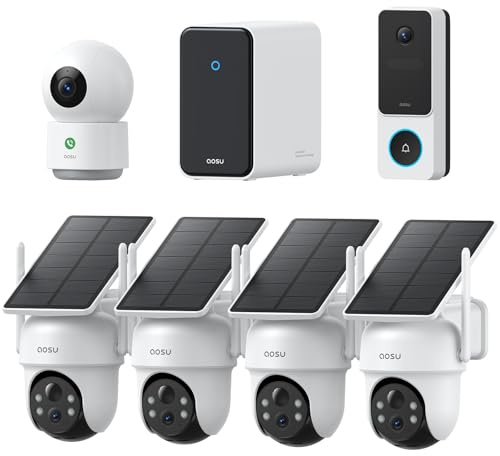 aosu 3K 5MP Kit Telecamere WiFi Solari con Videocitofono 2K