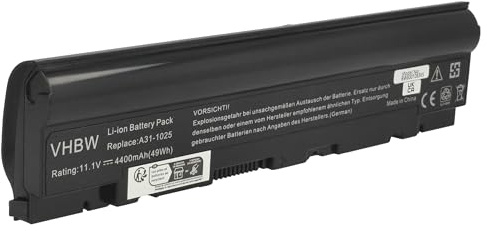 vhbw batteria sostituisce Asus A31-1025, A32-1025 per notebook (4400mAh, 10,8V, Li-Ion)