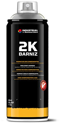 Montana Colors MTN Spray Barniz 2K (2 componentes) - Spray Barniz Mate, Acabado Mate, 400 ml
