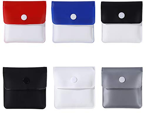 Taschenaschenbecher Aschentasche Feuerfestes Geruchsdicht PVC Tragbar Mini Aschenbecher für den Außenbereich Raucher 6 Pack