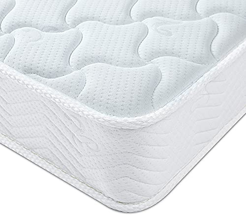 Good Nite Double Mattress Sprung 4FT6 135 x 190 x 18cm Spring Mattress Bed Mattresses with 3 cm Sponge Gentle Knitted Fabric Medium Hardness