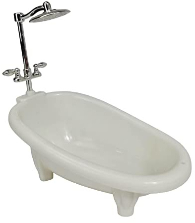 Amagogo Handgefertigte Mini Badewanne Puppenhausmöbel Zubehör Badewanne Modell Spielzeug