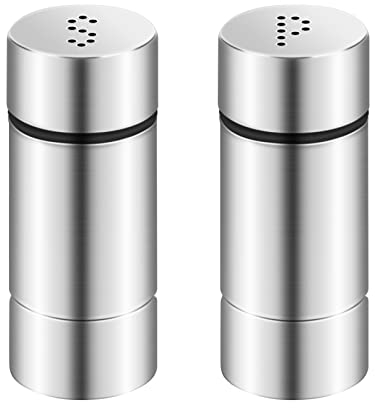 Anseom Spargispezie Set Sale e Pepe Set da 2 Pezzi Saliera e Pepiera Spargisale da Cucina Saliera in Acciaio Inox Set di Saliera e Pepiera Spargisale in Acciaio Inox Saliera e Pepiera con Coperchio