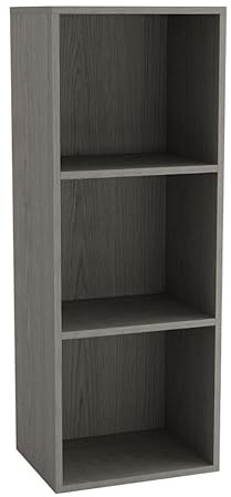 URBNLIVING Tier Wooden Bookcase Shelving Display Storage Shelf Unit Wood Shelves (Cedar Grey, 3 Shelf)