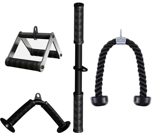 Fitarc Ensemble d'accessoires pour machine à câble, barres de tirage pour équipement de musculation à domicile, accessoire de tirage triceps pour accessoires de salle de sport à la maison