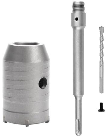 Kits de sierras de corona for hormigón de 45 mm, broca cortadora de agujeros for pared con mango redondo de 200 mm y vástago SDS Plus for ladrillos y piedra.