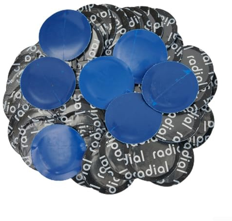 Lot de 50 rustines de réparation de crevaison en caoutchouc pour entretien des pneus de voiture avec matériau de 32 mm de diamètre