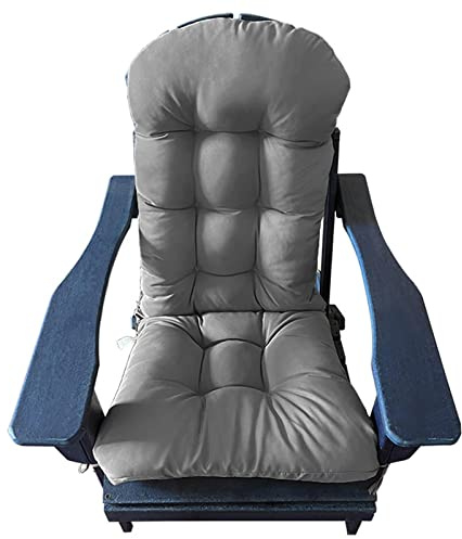 Cuscino impermeabile Adirondack per sedia con schienale alto, cinghie regolabili, comodo cuscino di ricambio per esterni, 112 x 48 cm, per sedie da giardino, perfetto per il relax del patio