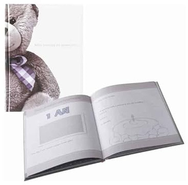 BARBACADO Libro di nascita Il mio diario di nascita Orsacchiotto, regalo di nascita per bambina o ragazzo, libro per bambini primo anno