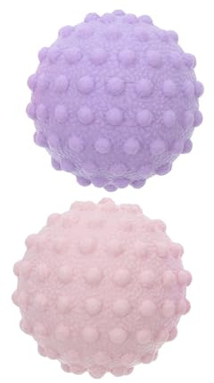 Vaguelly 2 Pièces Balles de Massage Silicone Set de Petites Balles de Massage pour Fascia Soulagement Musculaire pour Yoga et Auto-massage Couleurs Rose