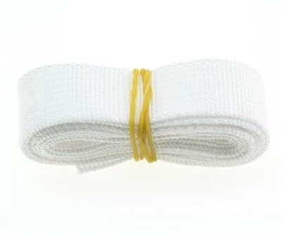 WEOKDFHA sadelgjord 5 meter 25 mm kanvas band bältesväska bomullsväv polyester/bomull ryggsäck band sytillbehör (vit 5 m)