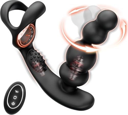 Vibrador Anal Dildo con Anillo Pene, Estimulador Prostata Plug anales,con vibración, Plug Anal Vibradores Consoladores.. para Hombre con Vibración, Vibradorador Hombre Juguetes Eróticos