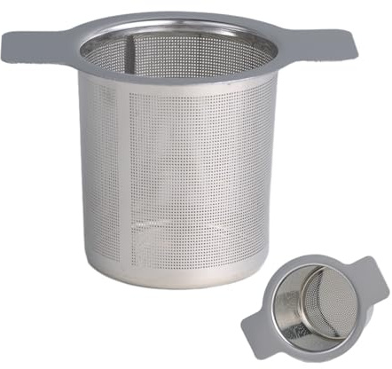 Colador de té de malla fina - Especias de acero inoxidable, Infusor de de acero con mango, Filtros de, Teteras, Tazas | Juego de filtros Clean para tazas
