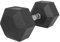 GORILLA SPORTS® Hexagon Kurzhanteln - Gewichte 2-50 kg, mit/ohne Ablage, Gusseisen Gummiert, Rutschsicher, Griff Gerändelt, Verchromt, Schwarz - Sechseckige Hanteln, Dumbbell, Krafttraining, Fitness