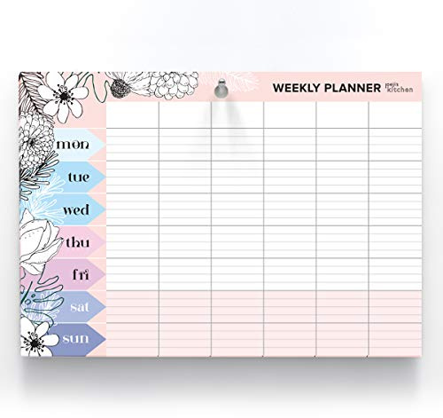 Weekly Planner Pad A4 Tear Off Pink - Joeji's Kitchen 60 Sheets