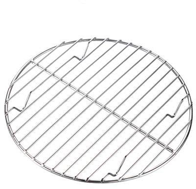 CAMPINGMOON φ8.27inch/φ21cm Round Stainless Steel Roasting Baking Steaming Cooling Rack Cooking Grid Grill Fits for 10-inch Dutch Oven W21