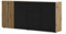 Homlando Kommode AURIS 3D3S 180 cm Sideboard Highboard Schrank mit 3 Türen 3 Schubladen Artisan Eiche/Schwarz Matt