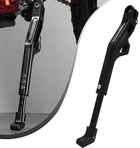 JFG RACING Caballete Lateral Moto,Soporte Rueda Trasera Moto Soporte Caballete Lateral Regolabile per Sur Ron Light Bee S/X X160/X260/Eride Pro 3.0-Nero