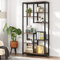 Tribesigns Bücherregal mit 6 Ebenen, Standregal mit Stahlrahmen, Freistehendes Regal für Wohnzimmer, Offenes Küchenregal, Standregal, Lagerregal für Büro, Schlafzimmer, Küche 175 x 80 x 30 cm