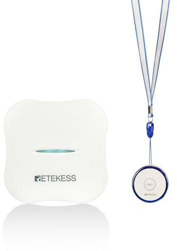 Retekess TH011-TH013 Botón de Emergencia Inteligente WiFi, Sistemas de Alerta de Vida, Alerta de Batería Baja, para Personas Mayores, Pacientes Discapacitados