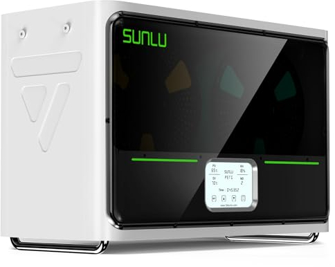 SUNLU Official Filament Dryer S4, 2025 Newest 3D Printer Filament Dry Box, Upgraded 4-Spool Filament Dehydrator, Auto Humidity Control/Fast Heating/Temperature Balance, Filaments Storage Box White