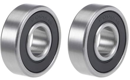 TOP-VIGOR 2Pcs 6000-2RS Deep Groove Ball Bearings, Z2 10mm x 26mm x 8mm Double Sealed Industrial Bearings, Chrome Steel P6(ABEC3) Skateboard Bearings for Electrical Instrument Equipment