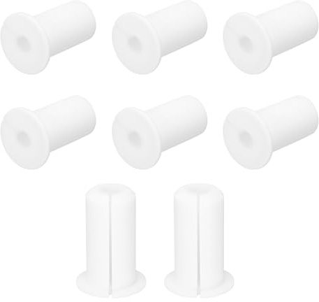 QUARKZMAN 8 stycken väggmatningar för kabel 3/4 tums silikonkabelvägguttag genomföringssats tillbehör väggkabelgenomföring för ethernet med 7 mm hål, vit