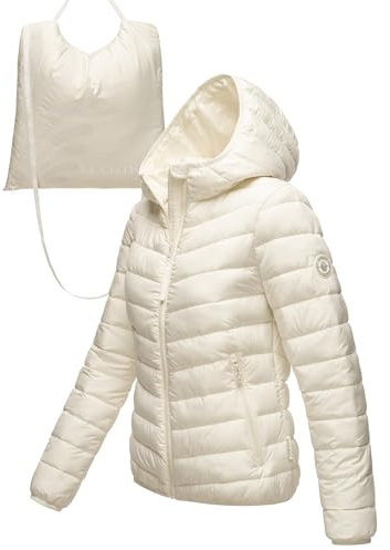 MARIKOO Chaqueta de entretiempo ligera para mujer, chaqueta corta acolchada con bolsa de transporte cosida en el interior para un fácil almacenamiento y práctico colgar la chaqueta, pack Mich One