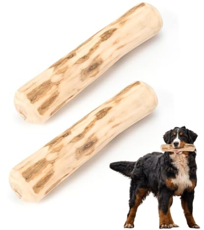 OUDQFCJ OUDQFCJ 2 Pezzi Giocattolo da Masticare per Cani in Legno di Caffè, Giocattolo per Cuccioli, Kauknochen per Cani Piccoli e Medi