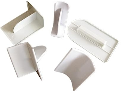 Mikinona 5piezas Espátulas para Repostería Abs Alimenticio Raspadores y Alisadores Versátiles para Fondant y Bizcochos con Cuchillas Rectas y Angulares para Acabado Profesional Pasteles