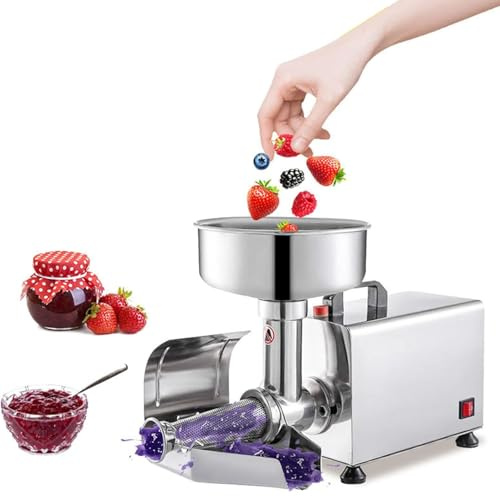 Moulin à Tomates éLectrique Presse Passoire électrique commerciale, fraiseuse, presse alimentaire en acier inoxydable pour sauce maison, fraises et myrtilles