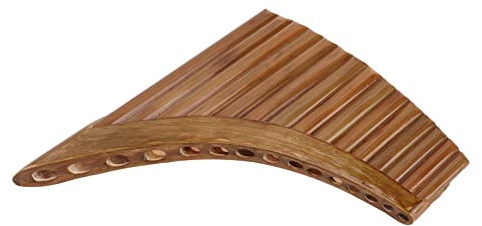 Jectse Flauta de Pan de bambú Exquisito Instrumento de Viento de Madera para Principiantes y Estudiantes Color bambú Natural (mano derecha)