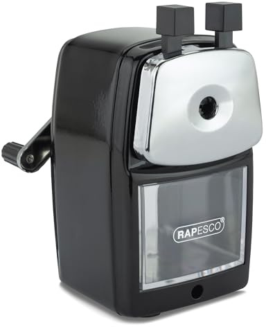 Rapesco R74000B2 Tisch-Bleistiftanspitzer Modell 74, Schwarz