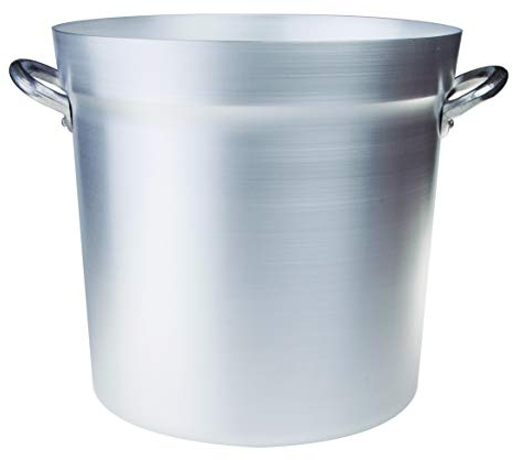 Pentole Agnelli Linea Salsa Pomodoro in Alluminio Pentola Tipo Nord con Due Maniglie in Alluminio, Argento, 50 cm