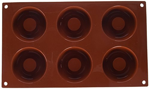 silikomart | SF012 Silikonform für SAVARIN Monoportions, antihaftbeschichtet, 6 Kavitäten, 1er Pack Kuchenform, Ø 72 h 23 mm, Made in Italy